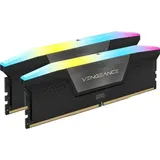 Corsair Vengeance RGB schwarz DIMM Kit 64GB, DDR5-6000, CL30-36-36-76, on-die ECC (CMH64GX5M2B6000C30)