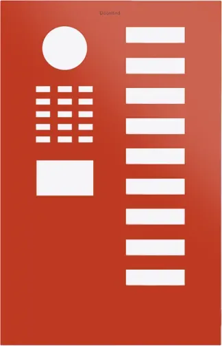 DoorBird D2109V Frontblende Blutorange, Edelstahl, pulverbeschichtet, seidenmatt