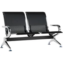CLP Wartebank Airport 2-Sitzer Schwarz/Schwarz