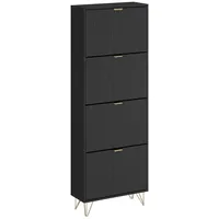 Vichy Vicco Schuhschrank Helge, Schwarz, 60 x 166.7 cm