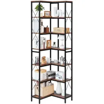 Vevor Eckregal Holz 7 Ebenen Braun