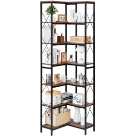 Vevor Eckregal Holz 7 Ebenen Braun