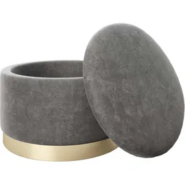 Playboy Pouf mit Aufbewahrung 55 x 35 x 55 cm Grau