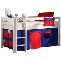 58 aufm Kessel Kinderbett Karolina 210x114x106 Massivholz Weiß Textilset