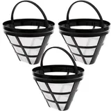 3 Stück Dauerfilter Kaffee Größe 4, Wiederverwendbarer Kaffeefilter Kegelförmig, 8-12 Tassen Kaffee Filter Mehrwegfilter, Waschbar Kaffeetropfer, Papierloser Kaffeefilter