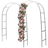 Mojawo Rosenbogen 2'er Set Rosenbögen 240x140x36cm Metall Pergola Rankhilfe Rankgitter