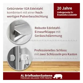 AL Briefkastensysteme AL 27 Fach Edelstahl