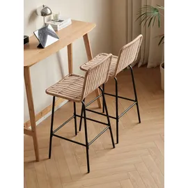 Möbel Kraft Barhocker 2er-Set ¦ braun ¦ Maße (cm): B: 47,5 H: 103