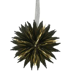 Papierstern Eisblume Weihnachtsstern Faltstern 40cm Dekostern Leuchtstern grün