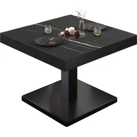 GGM Möbel Bistro Loungetisch Schwarz Marmor 70 x 70 x 41 cm