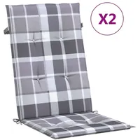 VidaXL Gartenstuhlauflagen für Hochlehner 2 Stk. 120x50x3cm Stoff
