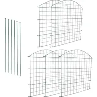 VINGO Teichzaun Gartenzaun Zaunelementen Wildzaun Teichschutzzaun 11tlg Set GRÜN 5x