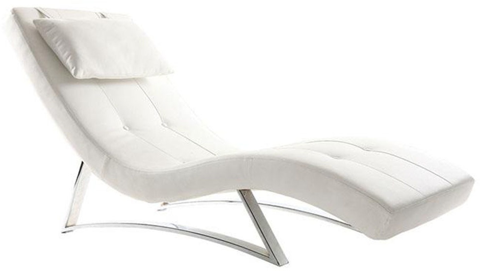 Design-Liegestuhl Weiß MONACO