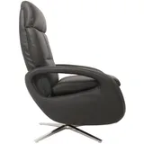 MCW Relaxsessel MCW-L11 Leder 70 x 109 x 147 cm Schwarz mit Liegefunktion
