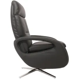 MCW Relaxsessel MCW-L11 Leder 70 x 109 x 147 cm Schwarz mit Liegefunktion