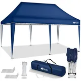 tillvex Partyzelt tillvex® Pavillon 3x6m Wasserdicht Gartenzelt Faltpavillon Partyzelt, (Pavillon 3x6m wasserdicht), Partyzelt mit Tasche für Garten blau