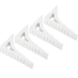 PATIKIL 4 Stück Türstopper, Türstopper aus Gummi, Türkeil, kleiner Türkeil, stabiler Fensterstopper für der Tür, Innenwand, weiß