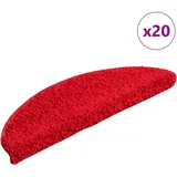 vidaXL Stufenmatten 20 Stk. 56x17x3 cm Rot Halbrund