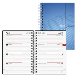 Rido Taschenkalender mit Spirale A6 Blau 2026
