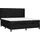 vidaXL Boxspringbett mit Matratze & LED Schwarz 180x200 cm Stoff