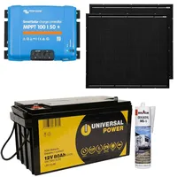 a-TroniX Solaranlage Wohnmobil 400 W inkl. 80Ah Batterie + Victron MPPT Laderegler