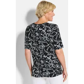 GOLDNER Cityshirt floral Schwarz 22