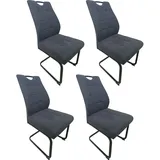 Hti-Living HTI-Living, Stühle, Schwingstuhl Marek Velvet Dunkelgrau