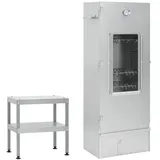 vidaXL Räucherofen mit Tisch silber