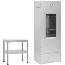 vidaXL Räucherofen mit Tisch silber