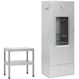 vidaXL Räucherofen mit Tisch silber