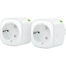 EVE Steckdose "Energy Smarte (Matter) 2er-Pack", weiß, B:5,5cm H:5,5cm T:7,9cm, Steckdosen