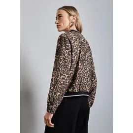 STREET ONE Damen, A212578 Blouson mit Leo-Muster, cub Brown, 44 - 44