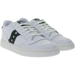 Saucony Jazz Court Turnschuhe Echtleder mit EVA Zwischensohle S70759-1 Weiß/Schwarz - 37 1/2