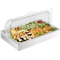 Vevor Servierbehälter Buffet-Behälter Gastronormbehälter aus Edelstahl (1 Behälter), Präsentationsständer