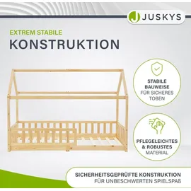 Juskys Kinderbett Marli 90 x 200 cm - Natur