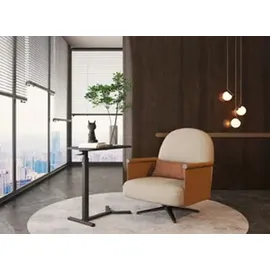 eSmart Beistelltisch Stahl 60 x 38 cm schwarz höhenverstellbar