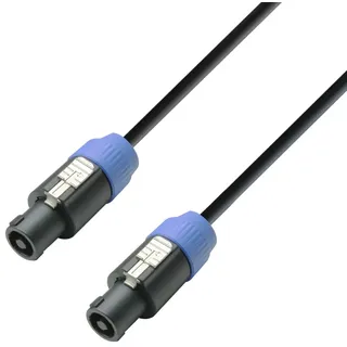 Adam Hall Cables3 STAR 1.5 SPEAKER - Lautsprecherkabel, 4-Pol Lautsprechersteckverbinder auf 4-Pol Lautsprechersteckverbinder, schwarz, 2m