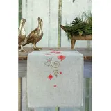 Vervaco Stickpackung Tischläufer Zählmusterpackung Kreuzstich Weihnachten Stickläufer zum Selbersticken Stickset Weihnachten Kreativ Set für Erwachsene 29 x 102 cm Kreatives Geschenk