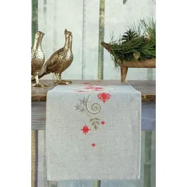 Vervaco Stickpackung Tischläufer Zählmusterpackung Kreuzstich Weihnachten Stickläufer zum Selbersticken Stickset Weihnachten Kreativ Set für Erwachsene 29 x 102 cm Kreatives Geschenk