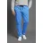 MAN'S WORLD Schlupfhose MAN'S WORLD, Herren, Gr. 34, N + U Gr, blau, Web, Obermaterial: 98% Baumwolle, 2% Elasthan, unifarben, regular fit lang, Hosen Schlupfhose, perfekter Schnitt für Große Größen