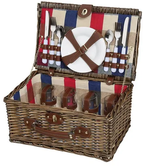 Cilio Picknick-Korb Lenno 21tlg. Holz Braun