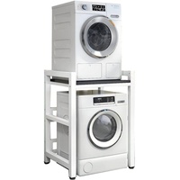 IMLAM Verstellbares Stapel-Set, über Waschmaschinen, 400 kg Kapazität, Aufbewahrungseinheit, Frontlader-Waschmaschine und Trockner tragbares Gestell