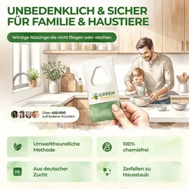 green guardia Schlupfwespen gegen Lebensmittelmotten Mottenfalle 4 Karten