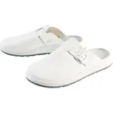 Damen Herren Berufsschuh Clog (Weiß, 45)