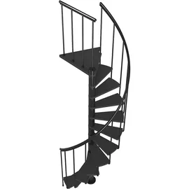 DOLLE Spindeltreppe Calgary Ø 140 cm Metallelemente Anthrazit 11 Stufen FSC®