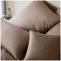 ELEGANTE Bettwäsche Cord Gestreift Braun 40 x 80 cm