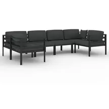 vidaXL 6-tlg. Garten-Lounge-Set mit Kissen Aluminium Anthrazit