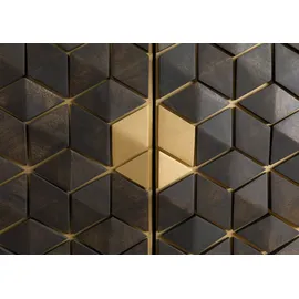 Massivmoebel24 Kleiderschrank Mango 99 x 190 x 55 cm Grau