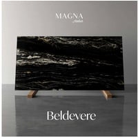 MAGNA Atelier Esstisch BERGEN OVAL mit Marmor Tischplatte, ovaler Esstisch, Metallgestell, Exclusive Line, 200x100x75cm schwarz
