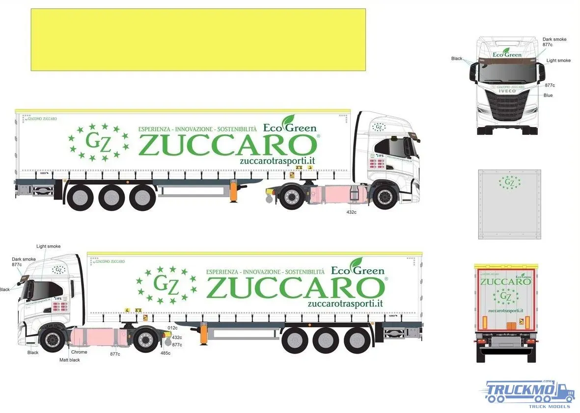 Eligor Zuccaro Transporti Iveco S-Way NP Gardinenplanenauflieger 118851